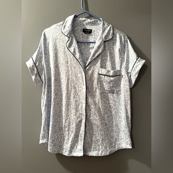kate spade new york Brushed Jersey Short Sleeve Long PJ Womens Sz L‎ - Picture 2 of 6